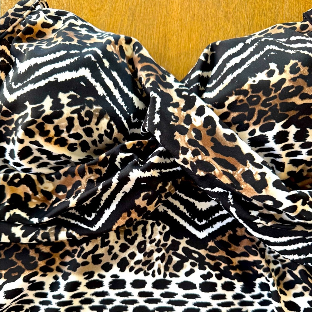 Women’s Trimshaper Leopard Print Tankini Top - Picture 3 of 6